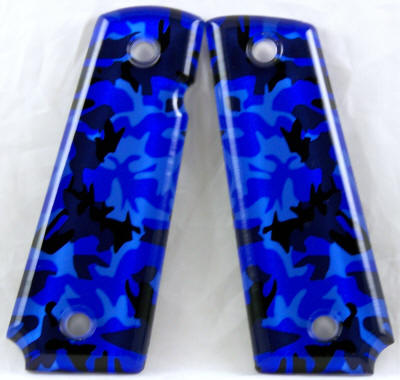 Real Camo Blue featured on 1911 Fullsize Left Side Safety Pistol Grips