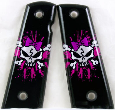 Pink Skull featured on 1911 Magwell Pistol Grips