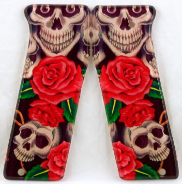 Skulls and Roses featured on Empire Invert Mini Paintball Grips